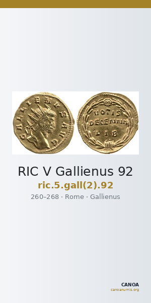 RIC V Gallienus 92 — CANOA
