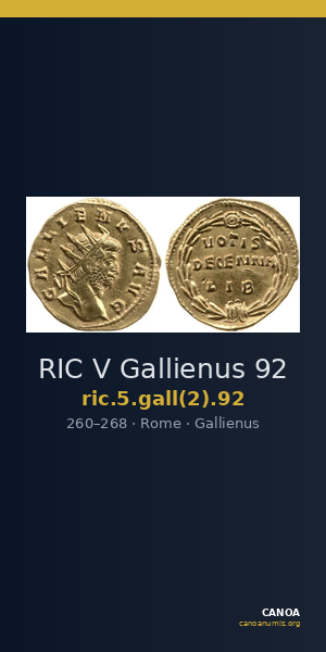 RIC V Gallienus 92 — CANOA