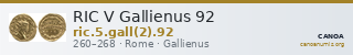RIC V Gallienus 92 — CANOA