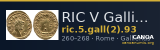 RIC V Gallienus 93 — CANOA