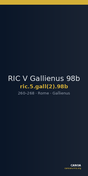 RIC V Gallienus 98b — CANOA
