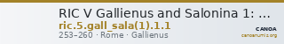 RIC V Gallienus and Salonina 1: Subtype 1 — CANOA