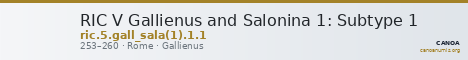 RIC V Gallienus and Salonina 1: Subtype 1 — CANOA