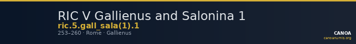 RIC V Gallienus and Salonina 1 — CANOA