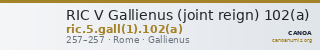 RIC V Gallienus (joint reign) 102(a) — CANOA