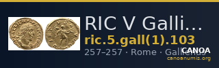 RIC V Gallienus (joint reign) 103 — CANOA