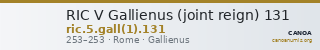 RIC V Gallienus (joint reign) 131 — CANOA