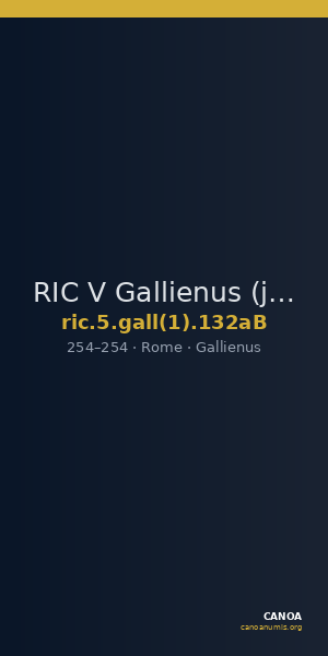 RIC V Gallienus (joint reign) 132aB — CANOA