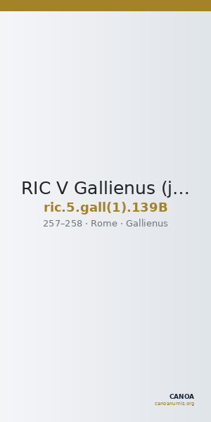 RIC V Gallienus (joint reign) 139B — CANOA
