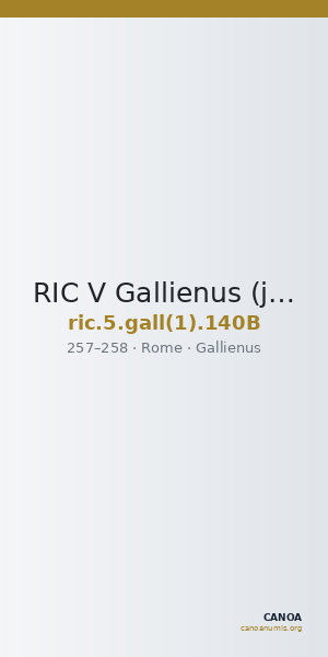 RIC V Gallienus (joint reign) 140B — CANOA