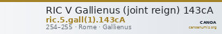 RIC V Gallienus (joint reign) 143cA — CANOA