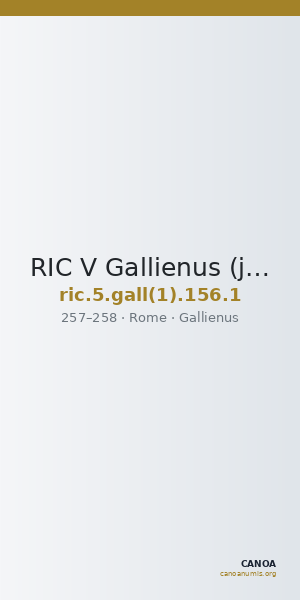 RIC V Gallienus (joint reign) 156: Subtype 1 — CANOA