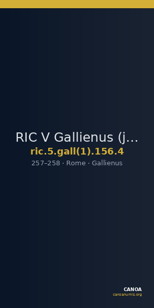 RIC V Gallienus (joint reign) 156: Subtype 4 — CANOA