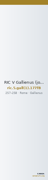 RIC V Gallienus (joint reign) 177fB — CANOA