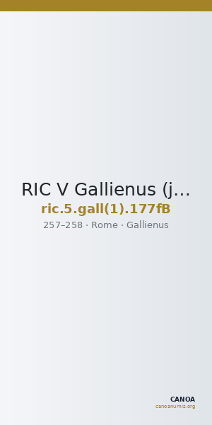 RIC V Gallienus (joint reign) 177fB — CANOA
