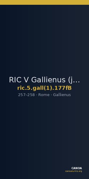 RIC V Gallienus (joint reign) 177fB — CANOA