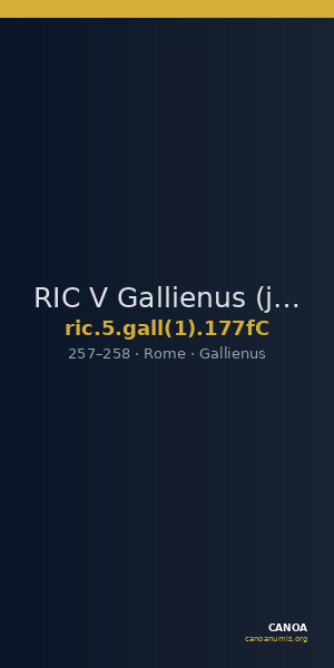 RIC V Gallienus (joint reign) 177fC — CANOA