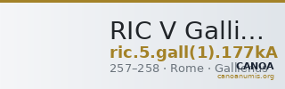 RIC V Gallienus (joint reign) 177kA — CANOA
