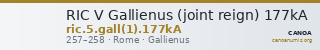 RIC V Gallienus (joint reign) 177kA — CANOA