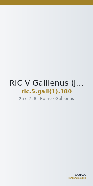 RIC V Gallienus (joint reign) 180 — CANOA