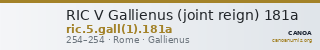 RIC V Gallienus (joint reign) 181a — CANOA
