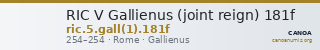 RIC V Gallienus (joint reign) 181f — CANOA