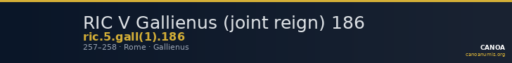 RIC V Gallienus (joint reign) 186 — CANOA