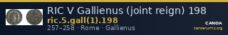 RIC V Gallienus (joint reign) 198 — CANOA
