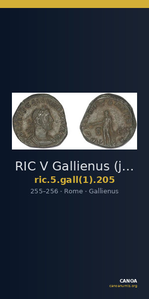 RIC V Gallienus (joint reign) 205 — CANOA