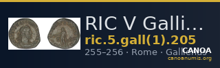 RIC V Gallienus (joint reign) 205 — CANOA