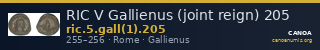 RIC V Gallienus (joint reign) 205 — CANOA