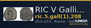 RIC V Gallienus (joint reign) 208 — CANOA