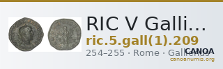 RIC V Gallienus (joint reign) 209 — CANOA