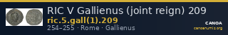 RIC V Gallienus (joint reign) 209 — CANOA