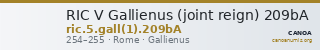 RIC V Gallienus (joint reign) 209bA — CANOA
