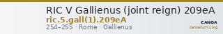 RIC V Gallienus (joint reign) 209eA — CANOA