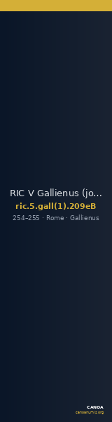 RIC V Gallienus (joint reign) 209eB — CANOA