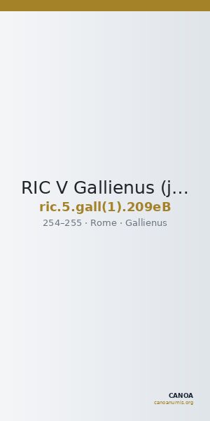 RIC V Gallienus (joint reign) 209eB — CANOA
