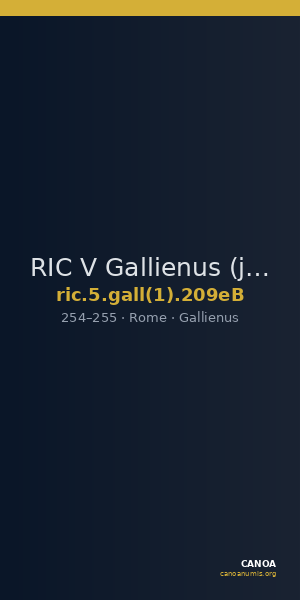 RIC V Gallienus (joint reign) 209eB — CANOA