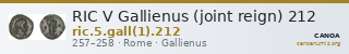 RIC V Gallienus (joint reign) 212 — CANOA
