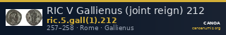 RIC V Gallienus (joint reign) 212 — CANOA