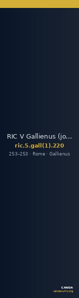 RIC V Gallienus (joint reign) 220 — CANOA