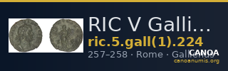 RIC V Gallienus (joint reign) 224 — CANOA
