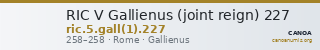 RIC V Gallienus (joint reign) 227 — CANOA