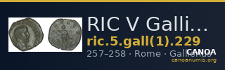 RIC V Gallienus (joint reign) 229 — CANOA