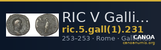 RIC V Gallienus (joint reign) 231 — CANOA