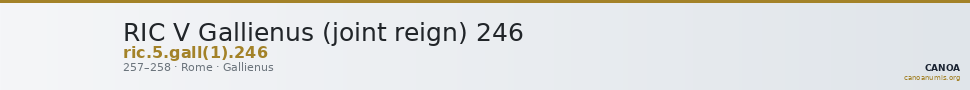 RIC V Gallienus (joint reign) 246 — CANOA