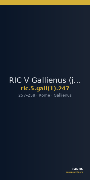 RIC V Gallienus (joint reign) 247 — CANOA