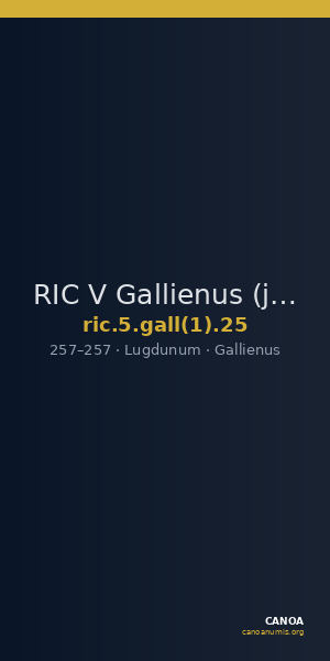 RIC V Gallienus (joint reign) 25 — CANOA