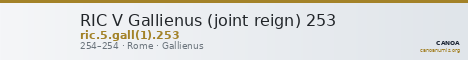 RIC V Gallienus (joint reign) 253 — CANOA